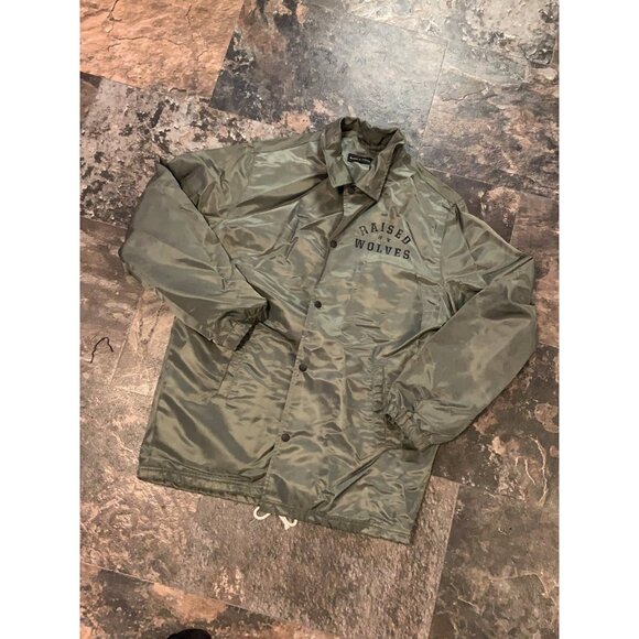 Raised by Wolves Olive Drab College Coaches Jacket - Picture 1 of 8